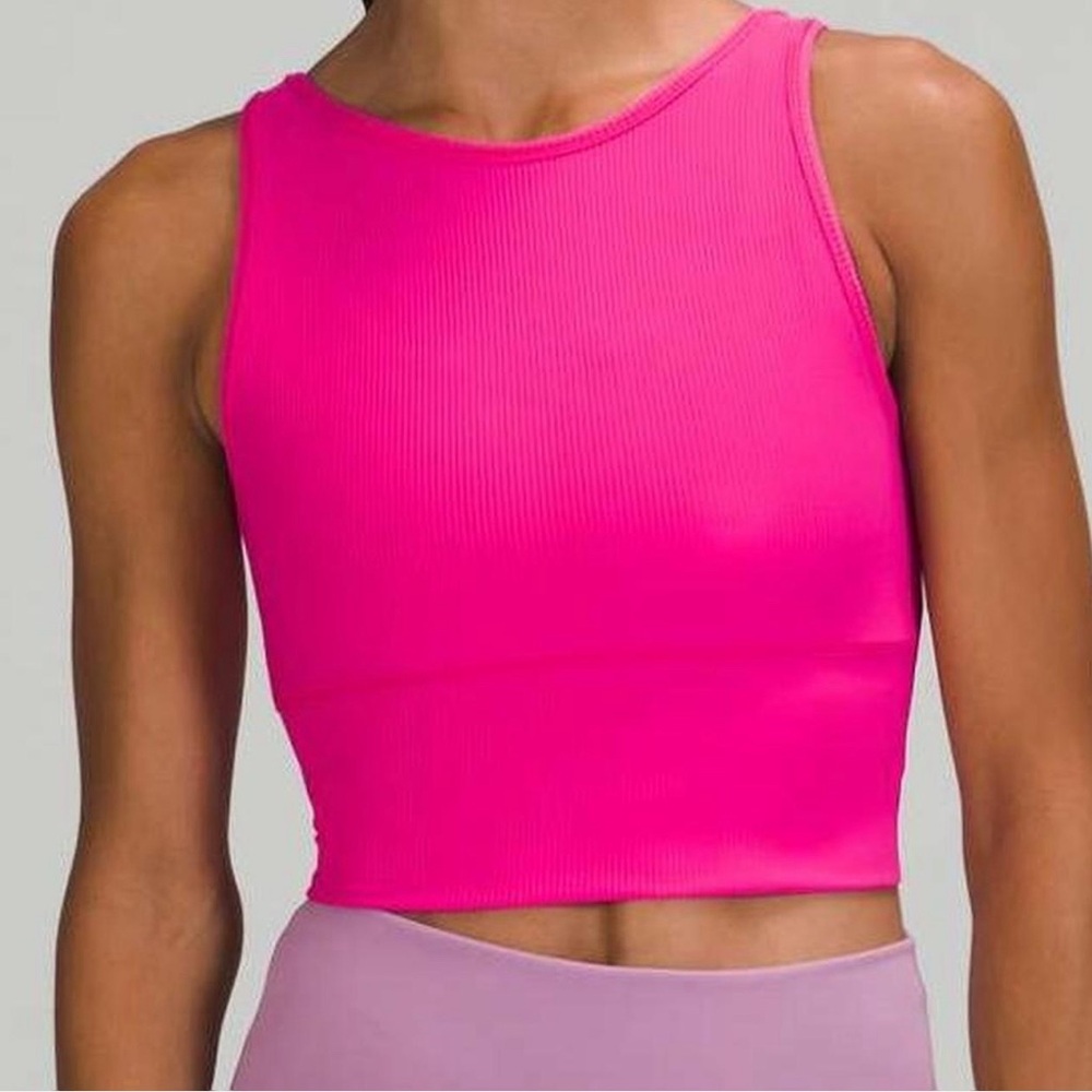 Lululemon Vibrant Pink Sleeveless Crop Top